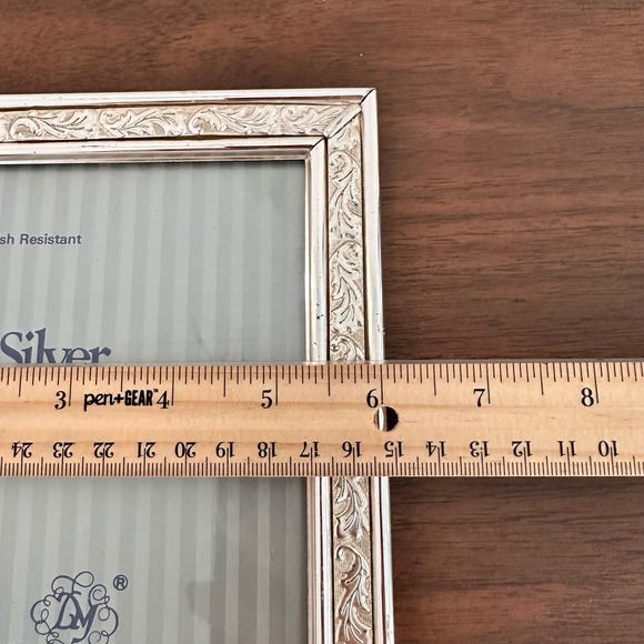 VTG Bowen Loui Michel Silverplated Picture Frame Leaf Print NEW 5x7 - Picture 6 of 6